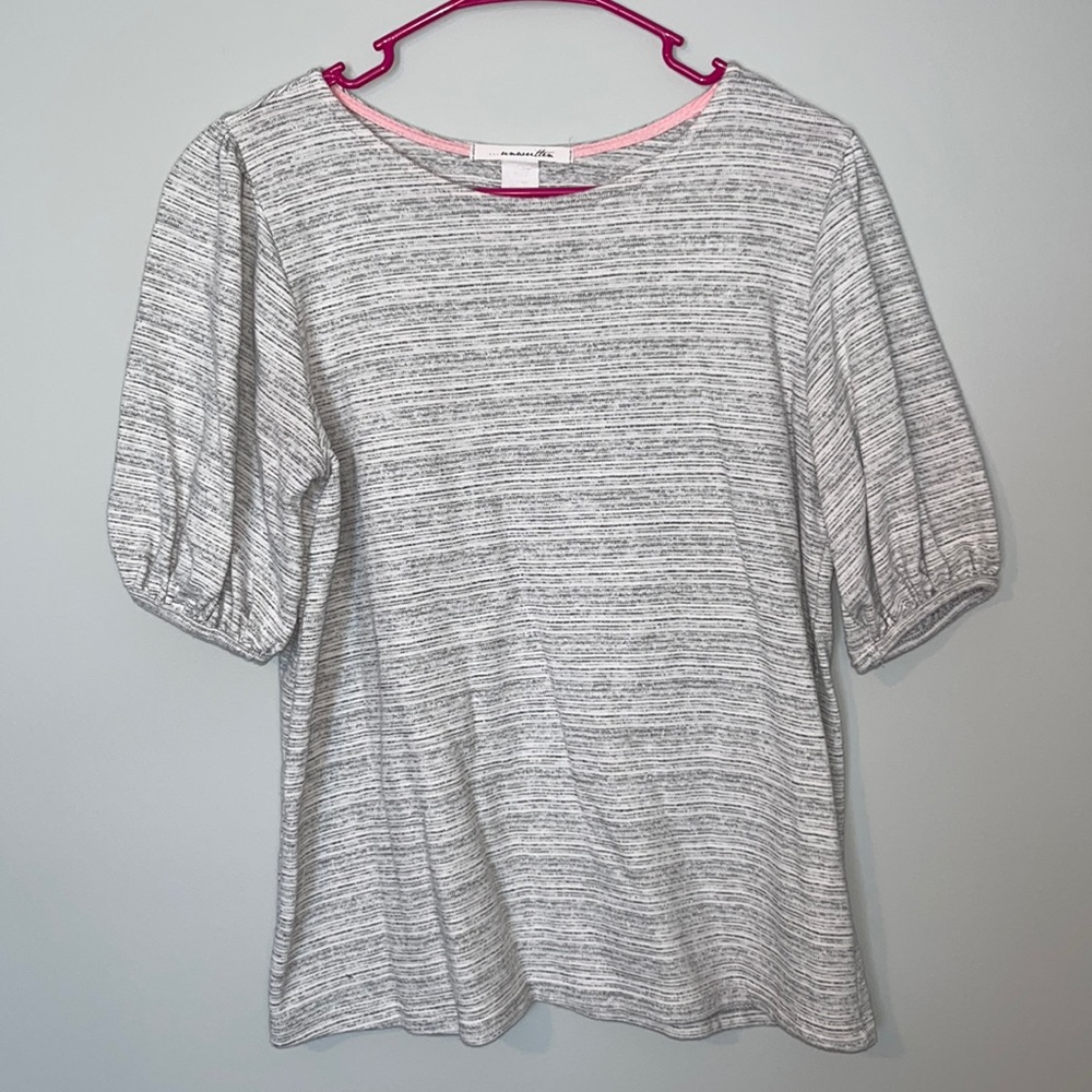 Women’s Unwritten Heathered Balloon Sleeve Top